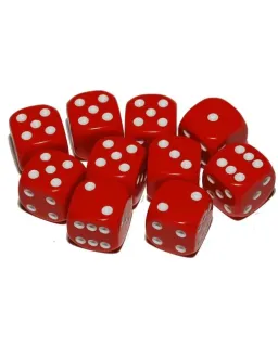20 x 12mm D6 Dice Set - Red