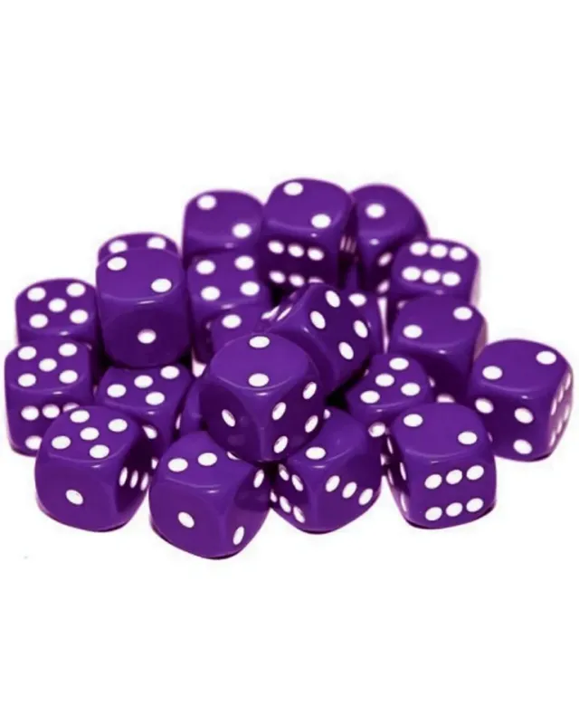 20 x 12mm D6 Dice Set - Purple 20 x 12mm D6 Dice Set - Purple