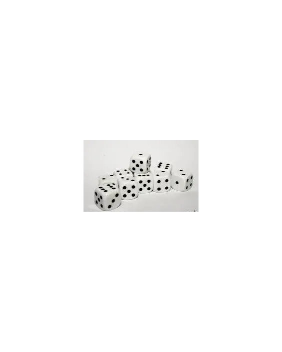 20 x 12mm D6 Dice Set - White