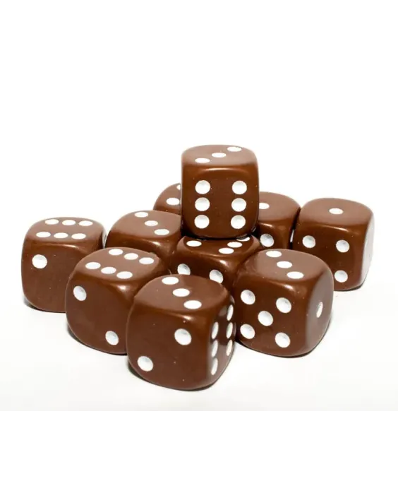20 x 12mm D6 Dice Set - Brown