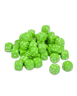 20 x 12mm D6 Dice Set - Lime Green