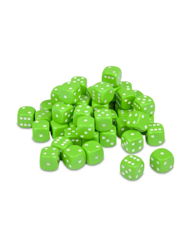 20 x 12mm D6 Dice Set - Lime Green 20 x 12mm D6 Dice Set - Lime Green