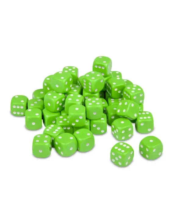 20 x 12mm D6 Dice Set - Lime Green