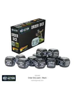 Warlord Order Dice - Black