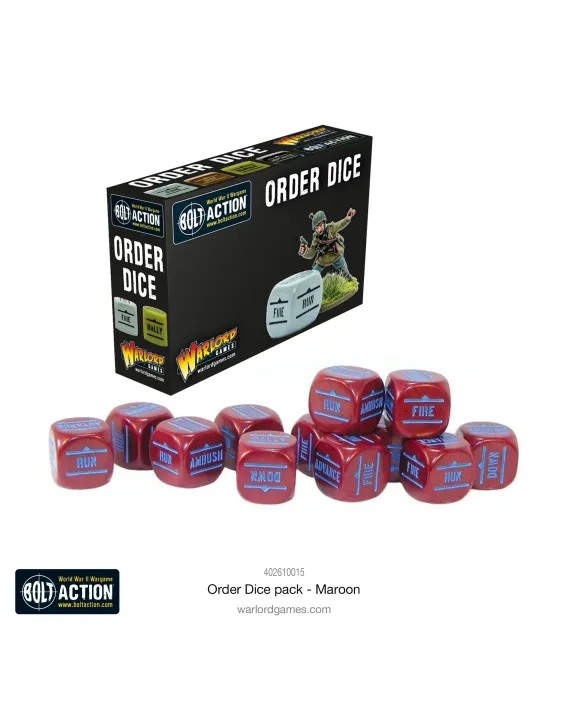Warlord Order Dice - Maroon