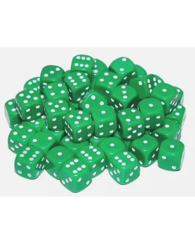 20 x 12mm D6 Dice Set - Green 20 x 12mm D6 Dice Set - Green