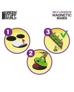 Green Stuff World Round Magnetic Bases - 25mm
