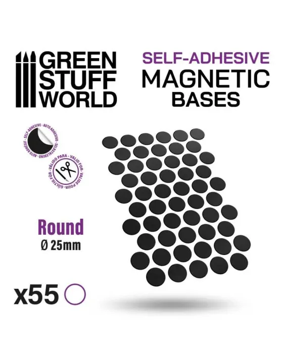 Green Stuff World Round Magnetic Bases - 25mm